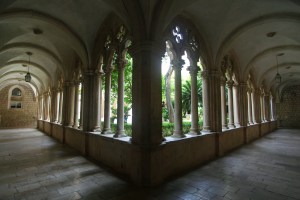 Dominican Monastery Courtyard Passage. Dubrovnik, Croatia
